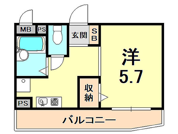 夙川ハイツＡＩＯＩ 105｜兵庫県西宮市相生町(賃貸マンション1K・1階・20.94㎡)の写真 その2