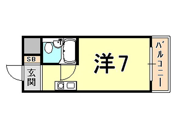 メゾン・ド・アヴニール 404｜兵庫県西宮市広田町(賃貸マンション1R・4階・16.74㎡)の写真 その2