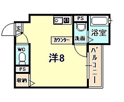 ディーシモンズ 308 ｜ 兵庫県西宮市北昭和町（賃貸マンション1R・3階・21.03㎡） その2