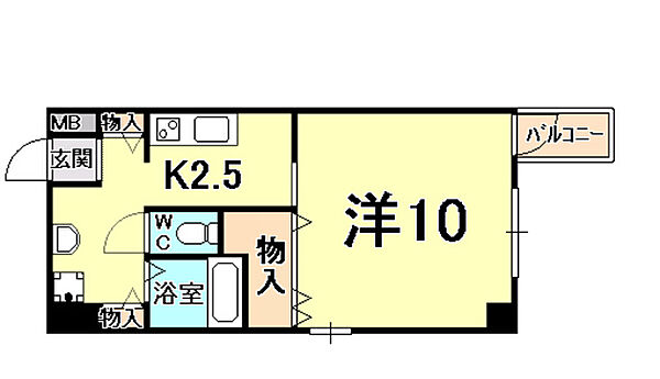 ストーンマナー 703｜兵庫県西宮市高松町(賃貸マンション1K・7階・31.30㎡)の写真 その2