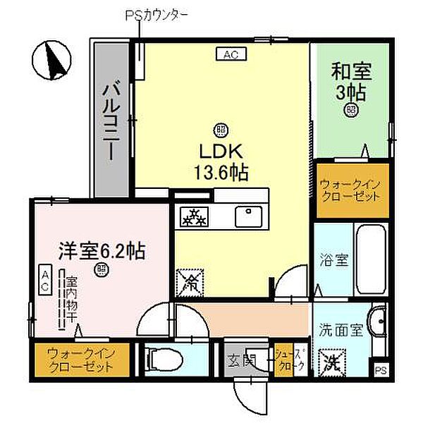 トリシア上甲子園 301｜兵庫県西宮市上甲子園４丁目(賃貸アパート2LDK・3階・55.95㎡)の写真 その2