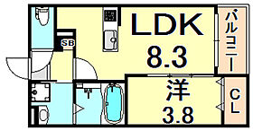 Ｌｕｃａ春風 303 ｜ 兵庫県西宮市甲子園春風町（賃貸アパート1LDK・3階・30.15㎡） その2