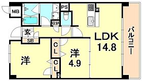 セリシール夙川苦楽園 410 ｜ 兵庫県西宮市名次町（賃貸マンション2LDK・6階・61.22㎡） その2