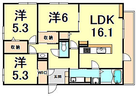 ルクリアＢ棟 302 ｜ 兵庫県西宮市荒木町（賃貸アパート3LDK・3階・82.96㎡） その2