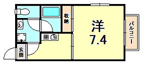 Ｓｃａｒｌｅｔ　Ｈｉｌｌｓ 101 ｜ 兵庫県西宮市六軒町（賃貸アパート1K・1階・25.20㎡） その2