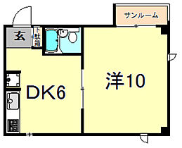 芦屋清洲プラザ 3-B ｜ 兵庫県芦屋市東芦屋町（賃貸マンション1DK・3階・34.00㎡） その2