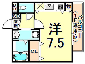 ＨＣフラッツ魚崎 102 ｜ 兵庫県神戸市東灘区魚崎南町３丁目（賃貸アパート1R・1階・24.75㎡） その2