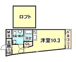 アロハ灘 302 ｜ 兵庫県神戸市灘区岩屋中町２丁目（賃貸マンション1R・3階・27.77㎡） その2