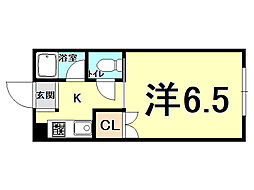 サンハイツ勝野 1Kの間取図画像