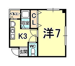 間取図画像 1K
