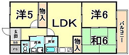ヴィラ浜甲子園 3LDKの間取図画像