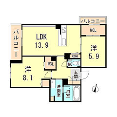物件の間取り
