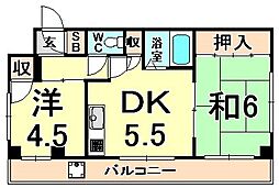 間取図画像 2DK