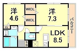 間取図画像 2LDK