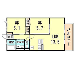 間取図画像 2LDK
