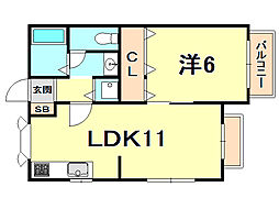 間取図画像 1LDK
