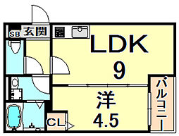 メゾンショコラＷ 2階