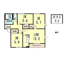 間取図画像 3LDK