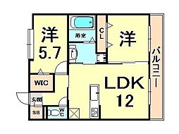 間取図画像 2LDK