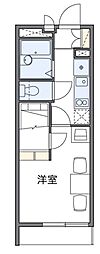レオパレストライズ 1Kの間取図画像