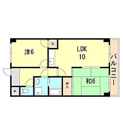 ジョイフル明和 2LDKの間取図画像