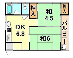 間取図画像 2DK