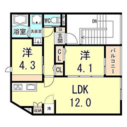 間取図画像 2LDK