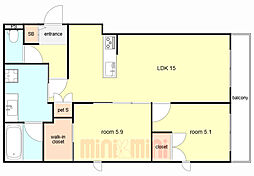 間取図画像 2LDK