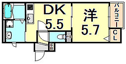 間取図画像 1DK