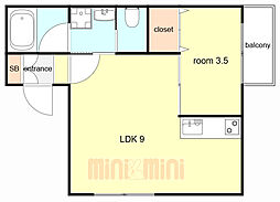 間取図画像 1LDK