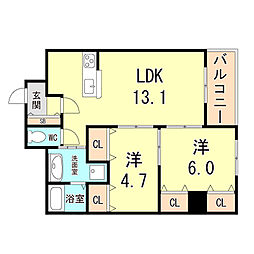 間取図画像 2LDK