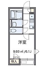 レオネクストMKルーチェ 1Kの間取図画像