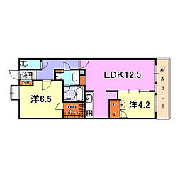 Urbanex三宮磯辺通 2LDKの間取図画像
