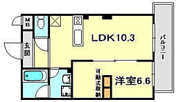 プリオーレリベルタ 1LDKの間取図画像