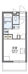 レオパレスメープル 1Kの間取図画像