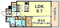 アーバネックス神戸六甲 1LDKの間取図画像