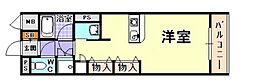 芦屋大桝町アネックス 1Kの間取図画像