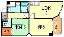 東灘パークランド中町 2LDKの間取図画像