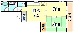 ハイツ 2DKの間取図画像