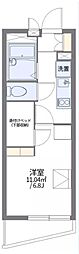 レオパレスルーエ六甲 1Kの間取図画像