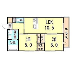 SAKURAMAISON 2LDKの間取図画像