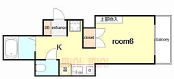 ロッコーガーデンホームズ ワンルームの間取図画像