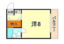 シティライフ桜ケ丘 ワンルームの間取図画像