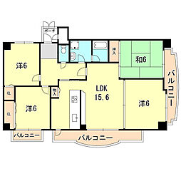 フォーシーズンズ芦屋 4LDKの間取図画像