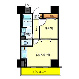 モアライフ住吉南 1LDKの間取図画像