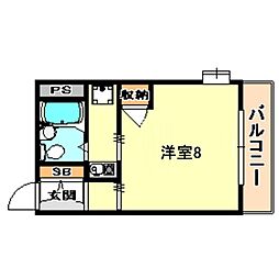 ジョイフル六甲5 1Kの間取図画像