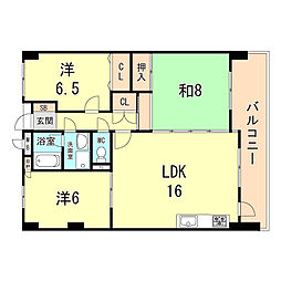 メゾン・ド・カスカード六甲 3LDKの間取図画像