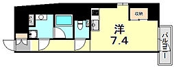 コンフォート王子 ワンルームの間取図画像