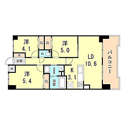 ルルベ御影 3LDKの間取図画像