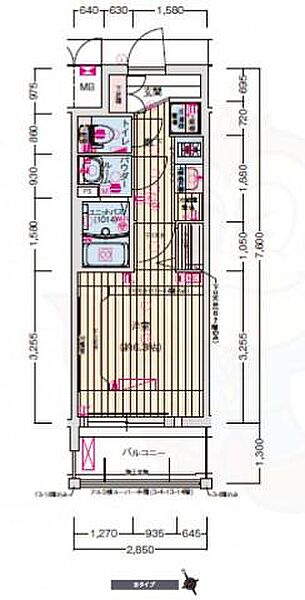 ララプレイス天王寺シエロ ｜大阪府大阪市天王寺区大道１丁目(賃貸マンション1K・13階・21.66㎡)の写真 その2